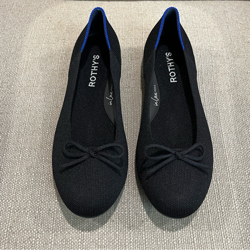 NEW Rothy’s Ballet Flat Black Size 7.5 - Picture 2 of 7